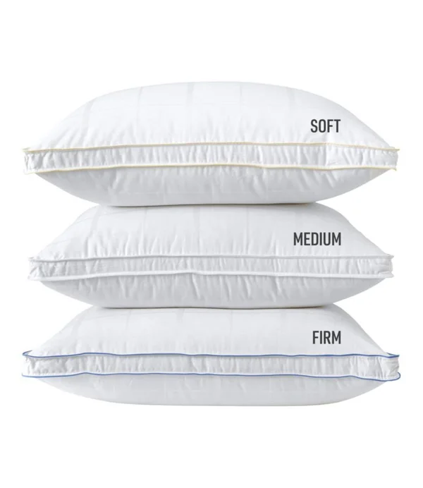 700-Fill-Power Sateen White Goose Down Pillow Tan Soft King Size, L.L.Bean