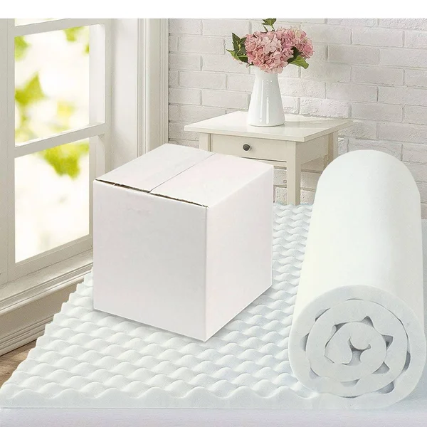 ONATAN High Density Convoluted Egg Shell Breathable Foam Topper - Adds Comfort to Mattress - King - 1 inch