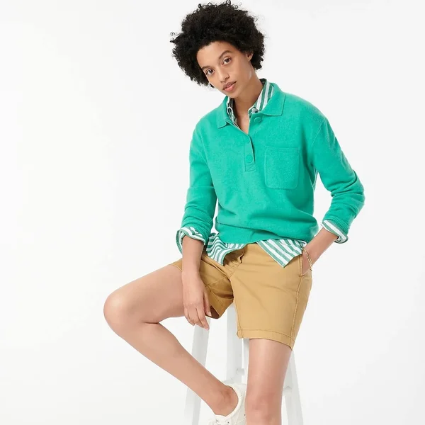 J.Crew Womens Cashmere Collared Sweater (Size Small)
