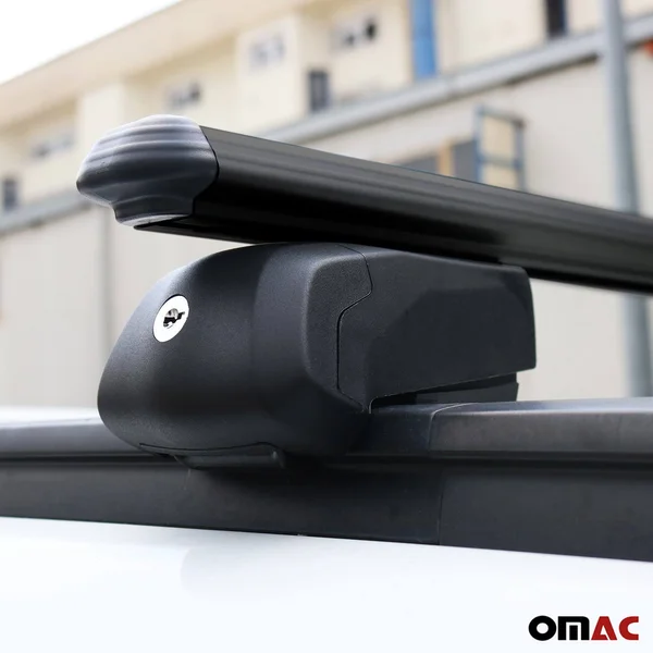 OMAC Automotive Exterior Accessories Roof Rack Crossbars - Aluminum Black Roof Top Cargo Racks, Luggage Ski Kayak Bike Carriers