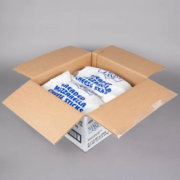 WebstaurantStore 2 lb. Breaded 3x22 Mozzarella Cheese Sticks - 6/Case