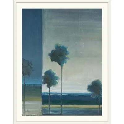 &Pacific Shores& by Terri Burris Painting Print Great Big Canvas Format: White Frame, Size: 44x22 H x 35x22 W x 1x22 D