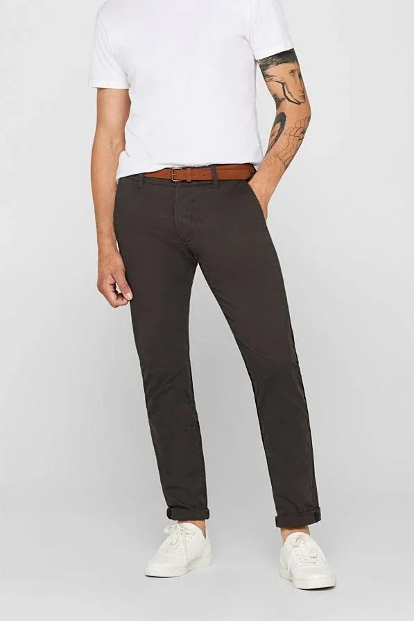 Esprit Organic Cotton Slim Stretch Chinos by Esprit, Grey