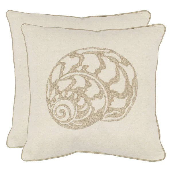 Safavieh Palmer Pillow - Creme (Set of 2)