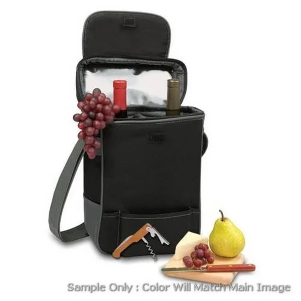 Picnic Time Oklahoma Sooners Duet Wine & cheese Tote, Black