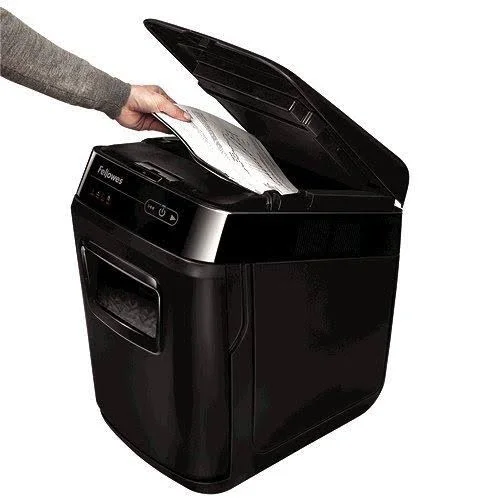 Fellowes AutoMax 130C Cross Shredding 230mm Black Grey Paper Shredder