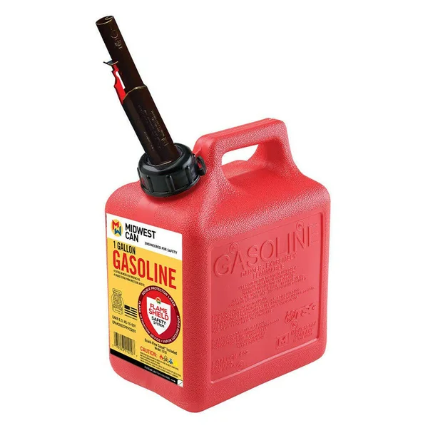 Midwest Can Company 1210 1 Gallon GAS Can Fuel Container Jugs w/ Spout (6 Pack)