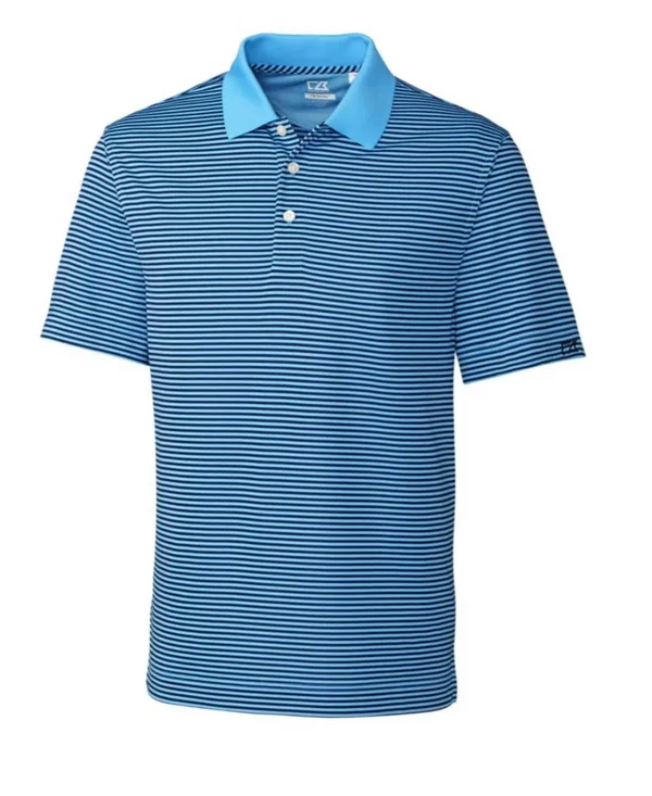 Cutter & Buck DryTec Trevor Stripe Polo, Men's, Size: XL, Blue