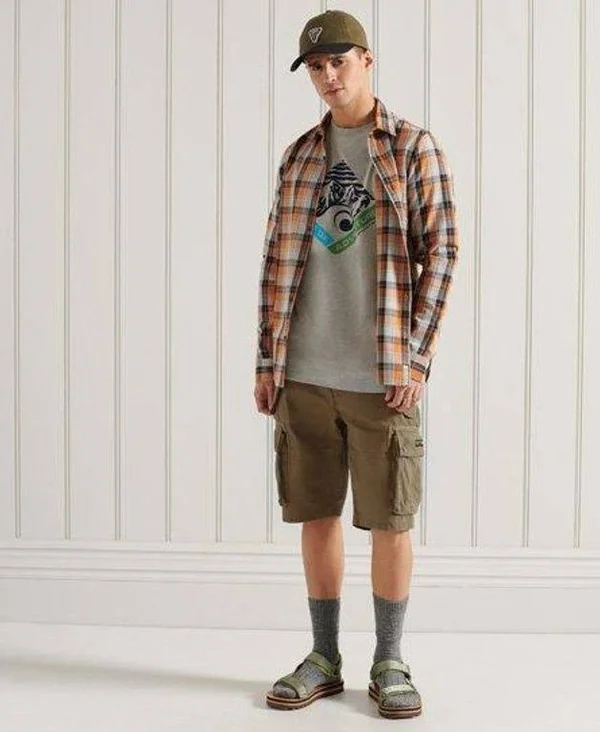 Superdry Core Cargo Heavy Shorts - Natural - Cargo Shorts