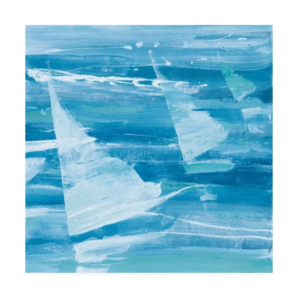 Albena Hristova 'Summer Sail II Blue' Canvas Art 35X35