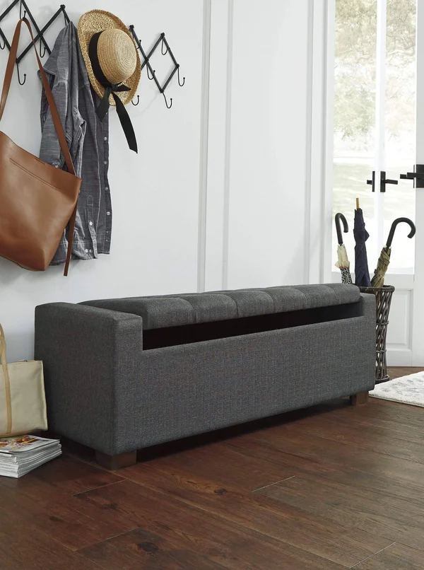 Signature Design by Ashley Cortwell Gray Storage Bench