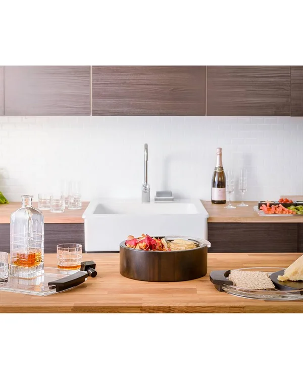Orrefors Street Cheese Platter - Clear/Brown