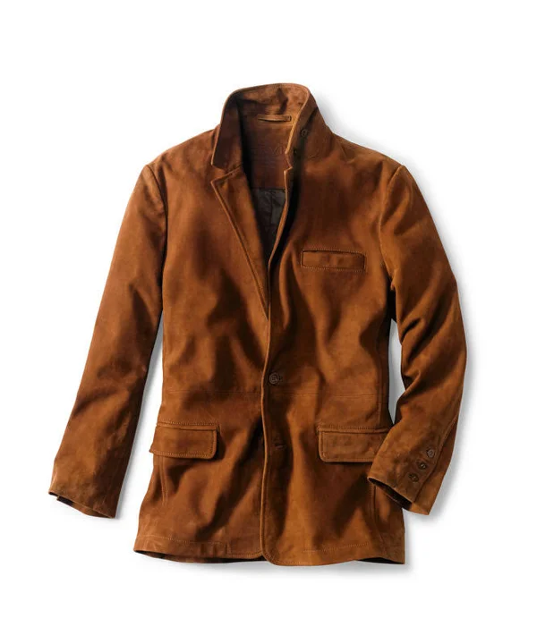 Men's Presidential Suede Blazer, Brown, Size 46, Orvis