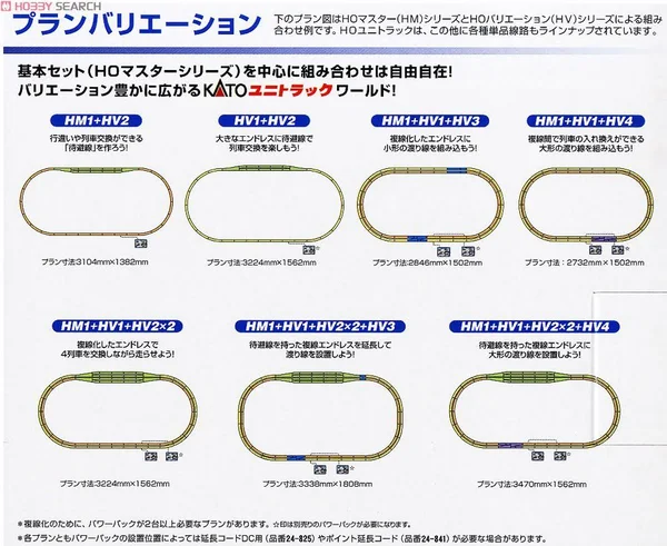 3-113 HO Scale Unitrack HV3 interchange Track Set Kato