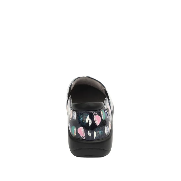 Alegria Keli Teacup Black Print Leather Clogs - 40(9.5/10M)