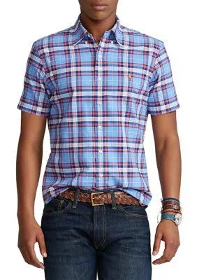 Polo Ralph Lauren Men's Classic Fit Oxford Shirt - Blue/Red Multi - S