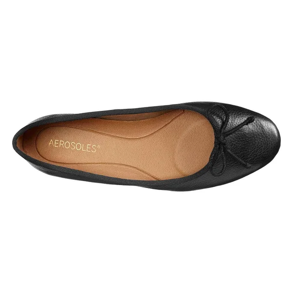 Aerosoles Homerun Ballet Flat - Women's - Black Leather