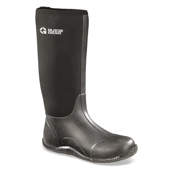 Guide Gear Women's High Bogger Rubber Boots, 10B, Black