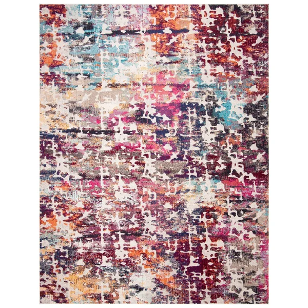 Safavieh Madison Red/Light Blue 8 ft. x 10 ft. Area Rug