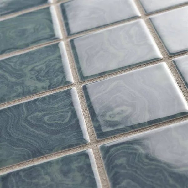 SomerTile Wtcrspgr Utopia Porcelain Mosaic Floor and Wall Tile 12 inch x 12 inch Palm Green