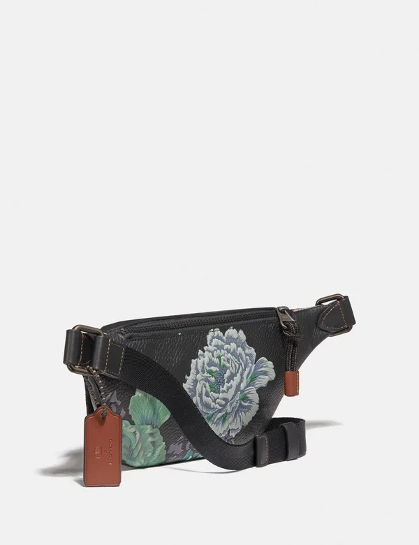 Coach Mini Rivington Belt Bag with Kaffe Fassett Print - Women's - V5/black Multi