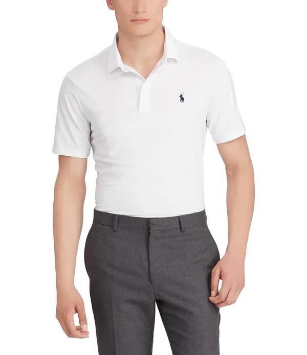 Ralph Lauren Men's Classic Fit Performance Polo Shirt - Size M in Pure White
