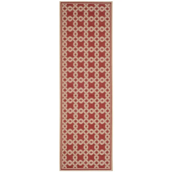 Safavieh Martha Stewart MSR4253-28 2&7x22 x 8&2x22 Red, Creme Area Rug