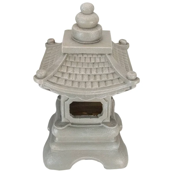 Northlight 13.5x22 Dark Gray Pagoda Outdoor Garden Statue