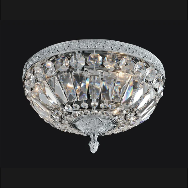 Allegri 025942-031-FR001 Lemire 3-Light Flush Mount with Antique Gold, 6.5 inches x 12 inches x 12 inches