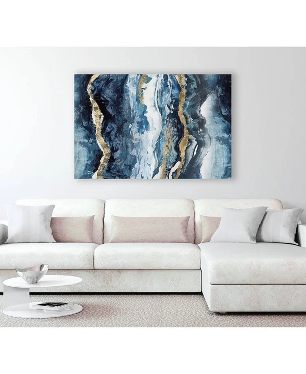 CLICART 16 in. x 20 in. Effectus I by Isabelle Z Wall Art, Blue/ White