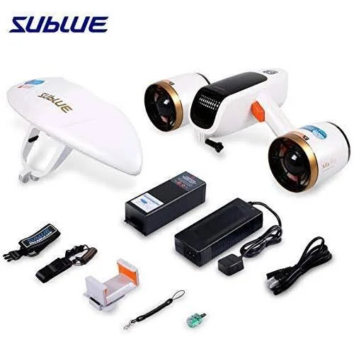 Sublue Whiteshark Mix Underwater Scooter Dual Motors - Action Camera Compatible, Water Sports Swimming Pool Scuba Diving for Kids