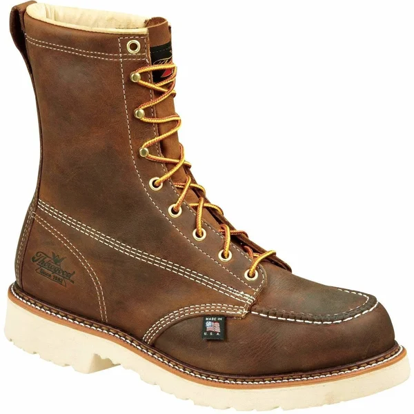 Thorogood 8x22 American Heritage Moc Toe Steel Toe Boots, Men's Brown