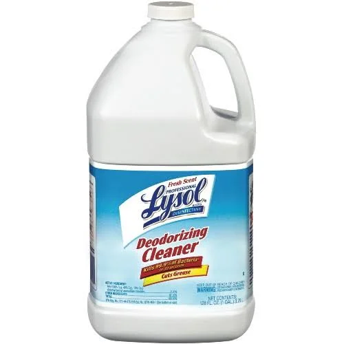 Disinfectant Deodorizing Cleaner Concentrate, Lemon, 1 Gallon, 4/Carton by Lysol - RAC76334CT