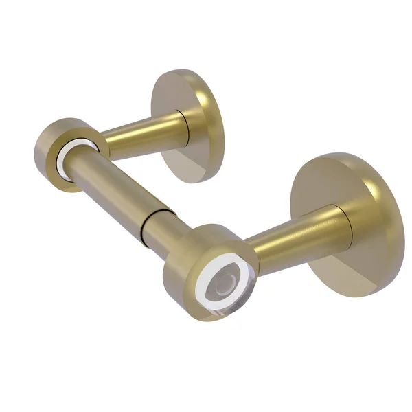Allied Brass CV-24-SCH Clearview Collection Two Post Toilet Tissue Holder Satin Chrome