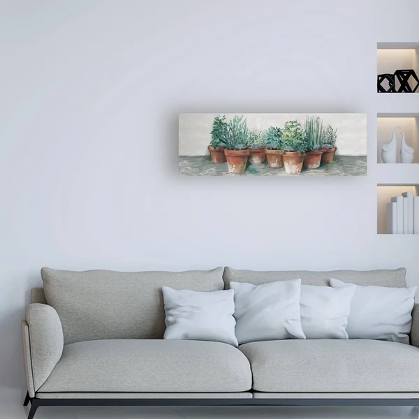 Trademark Art Carol Rowan 'Pots of Herbs II Cottage v2' Canvas Wall Art