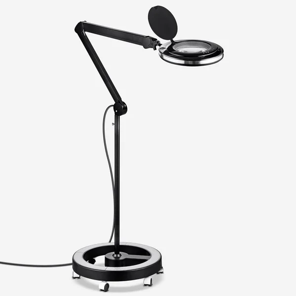 Brightech LightView Pro LED Magnifying Glass Floor Lamp - 5 Diopter Lens - 6 Wheel Rolling Base Reading Magnifier Light with Goo