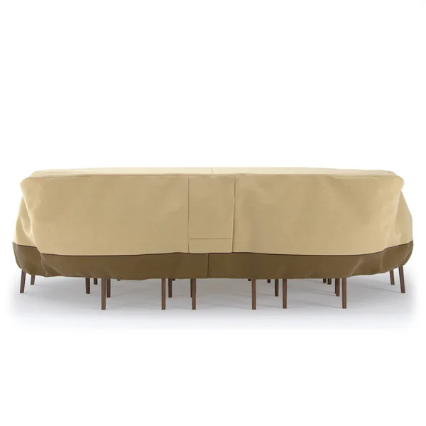 Dura Covers Fade Proof Rectangular Oval Heavy Duty Patio Table and Chair Set Cover - Durable and Water Resistant Outdoor
