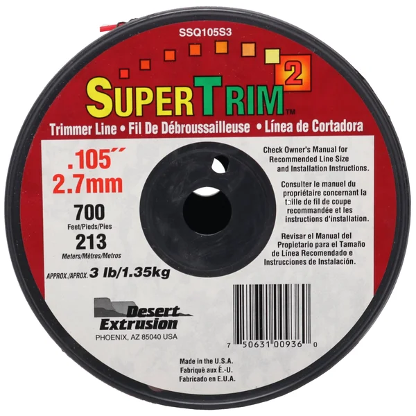 Super Trim SSQ105S3 .105x22 x 700-ft String Trimmer Edger Line