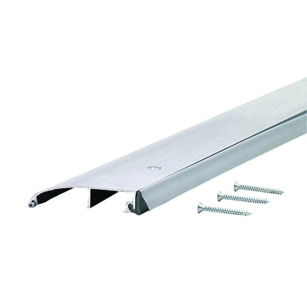 M-D Building Products Deluxe 3-1/2 in. x 51 in. Aluminum Low Bumper Threshold, Silver