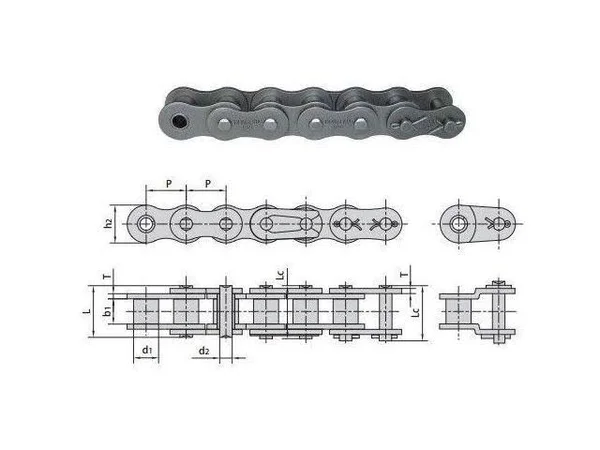 Jeremywell 140 Roller Chain 10 Feet with 1 Connecting Link 140-10FT