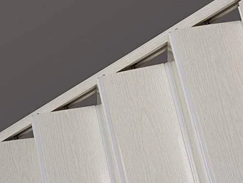 LTL Home Products OK3680WA Oakmont Interior Accordion Folding Door 36x22 x 80x22 White Ash