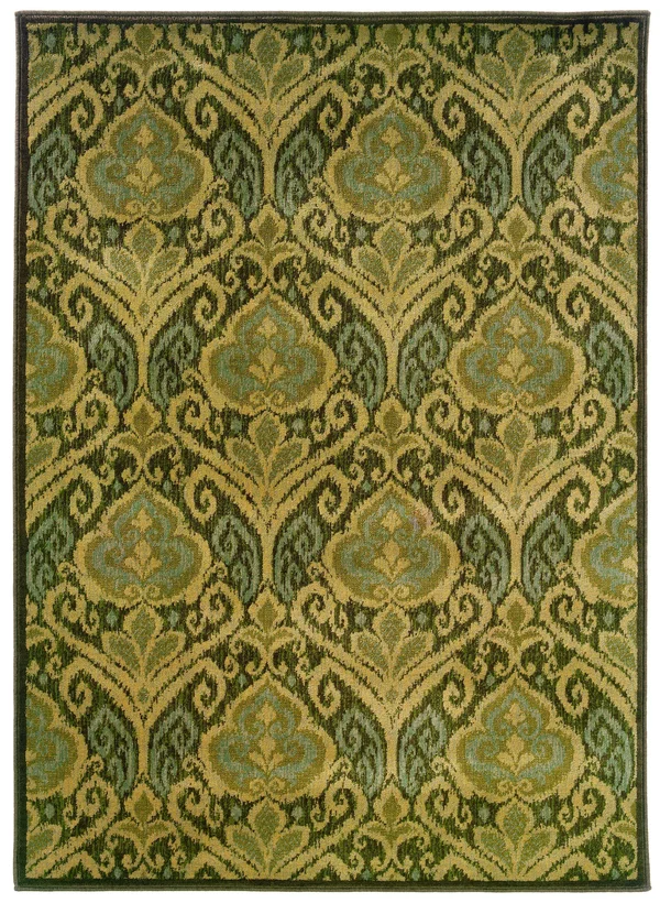 Oriental Weavers Casablanca 4464A Green Area Rug 9&10x22 x 12&10x22