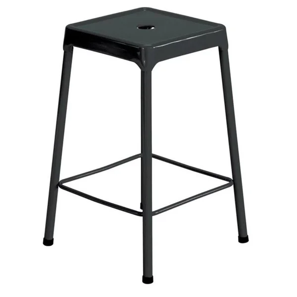 Pemberly Row 25x22 Steel Counter Stool in Black