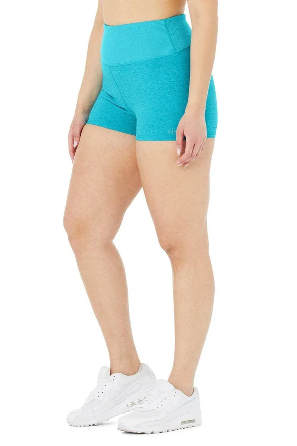 Alo Yoga - Alosoft Aura Short in Bright Aqua Heather, Size: Xs