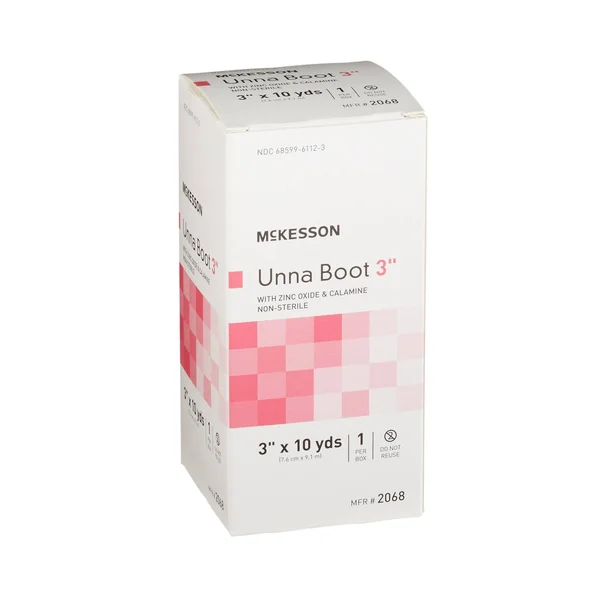 McKesson Cotton Unna Boot with Calamine & Zinc Oxide Size: 3 inch x 10 Yard - Count: Case (12)