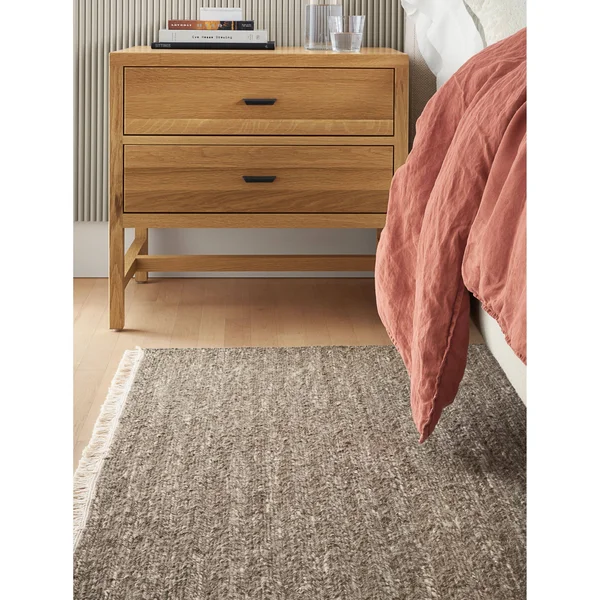 Room & Board - Modern Berkeley One-Drawer Nightstand Made from Cherry Wood, Natural Steel Pulls