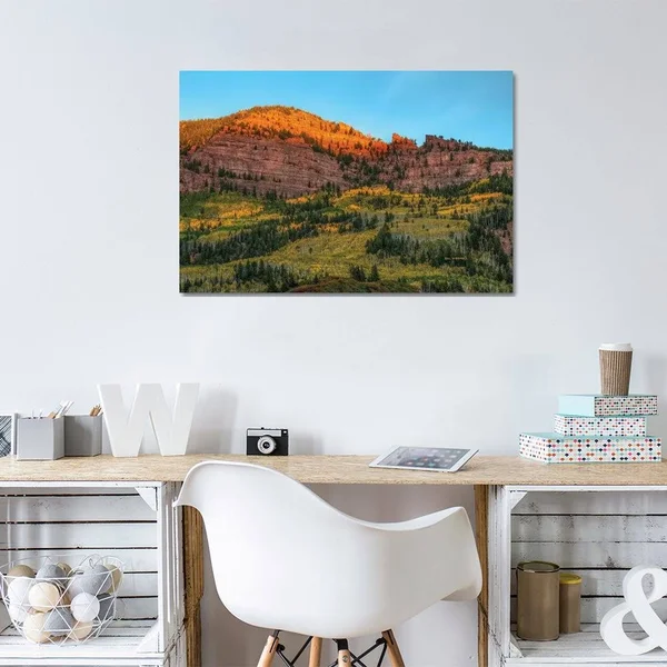 Bill Sherrell Canvas Prints - Cliffhanger Autumn ( scenic & landscapes > Nature > fields - grasslands & Meadows a