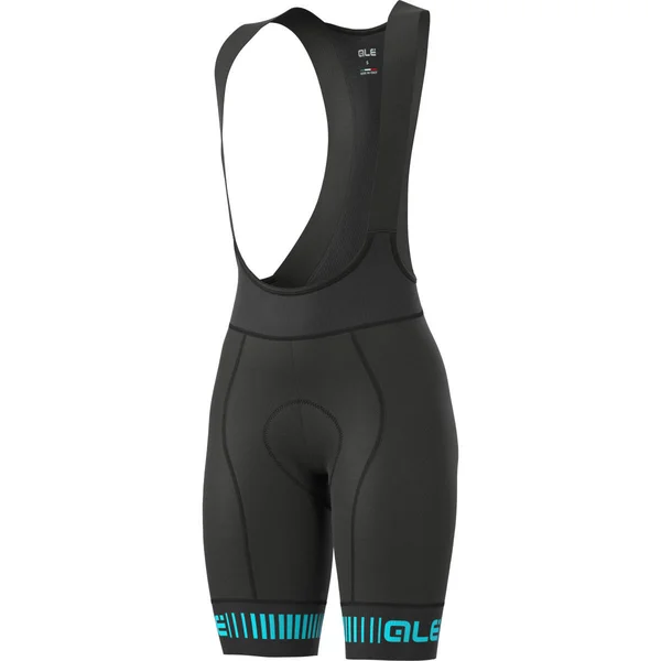 Alé Women's PRR Strada Bib Shorts - Xs - Black-Turquoise