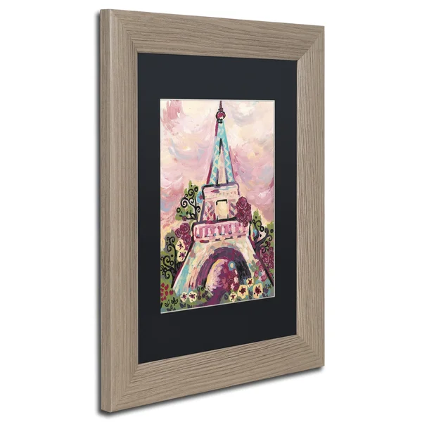 Trademark Fine Art ALI5486-T1620BMF Lumiere De La Ville by Natasha Wescoat, Black Matte, Birch Frame 16x20-Inch