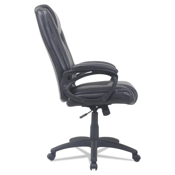 Alera CC Series Black Executive High-Back Leather Chair - 28.38" x 20.88"